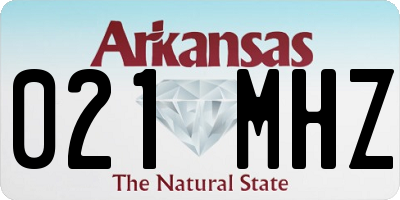 AR license plate 021MHZ