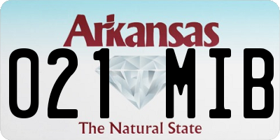 AR license plate 021MIB