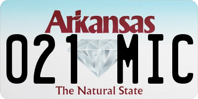 AR license plate 021MIC