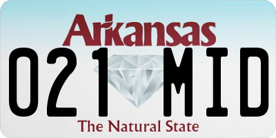 AR license plate 021MID