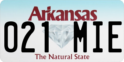 AR license plate 021MIE
