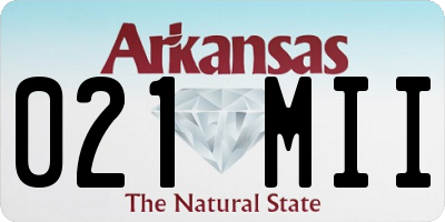 AR license plate 021MII