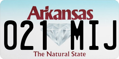 AR license plate 021MIJ