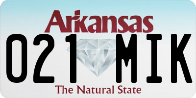 AR license plate 021MIK
