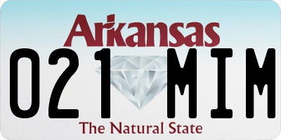 AR license plate 021MIM