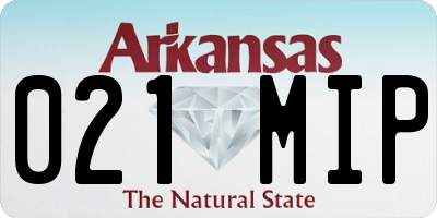 AR license plate 021MIP