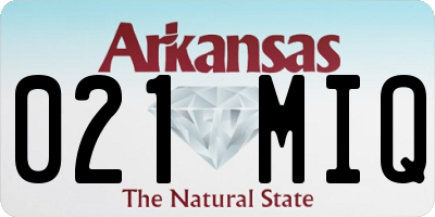 AR license plate 021MIQ