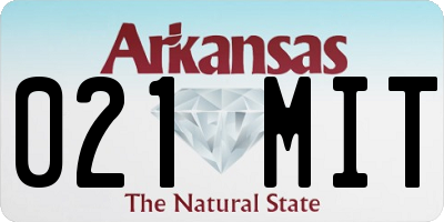 AR license plate 021MIT