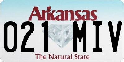 AR license plate 021MIV