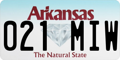 AR license plate 021MIW