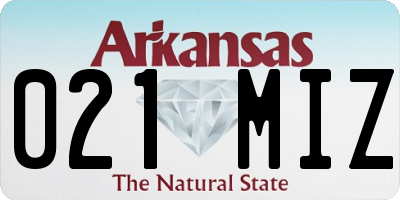 AR license plate 021MIZ