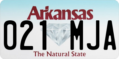 AR license plate 021MJA