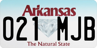 AR license plate 021MJB