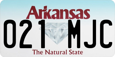 AR license plate 021MJC