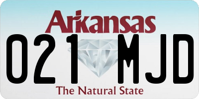 AR license plate 021MJD
