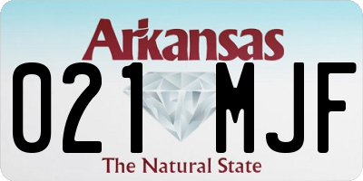 AR license plate 021MJF