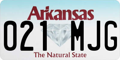 AR license plate 021MJG