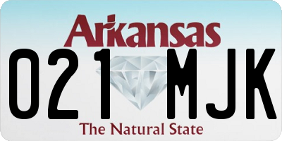 AR license plate 021MJK