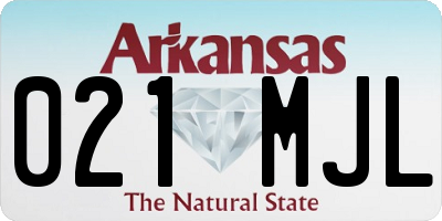 AR license plate 021MJL