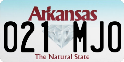 AR license plate 021MJO