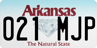 AR license plate 021MJP