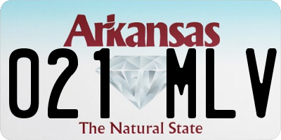 AR license plate 021MLV