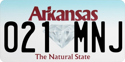 AR license plate 021MNJ