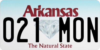 AR license plate 021MON