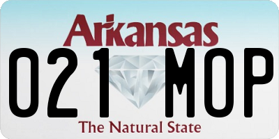 AR license plate 021MOP