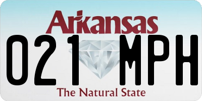 AR license plate 021MPH