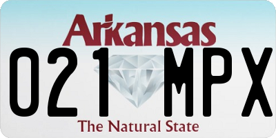 AR license plate 021MPX