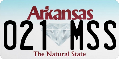 AR license plate 021MSS