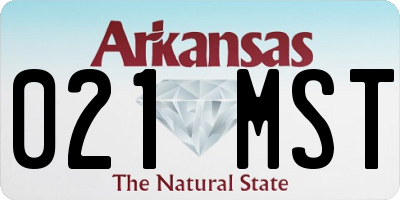 AR license plate 021MST