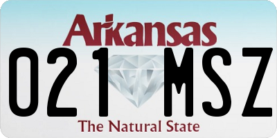 AR license plate 021MSZ