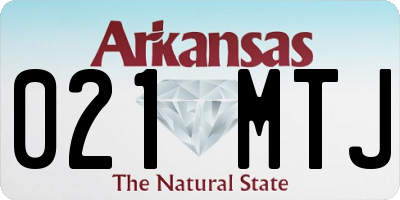 AR license plate 021MTJ