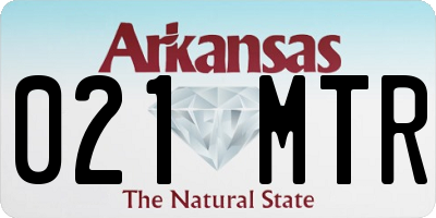 AR license plate 021MTR