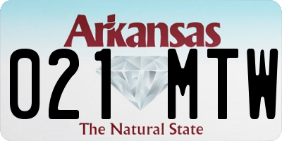 AR license plate 021MTW