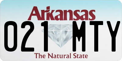 AR license plate 021MTY