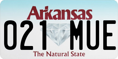 AR license plate 021MUE
