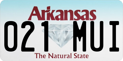 AR license plate 021MUI