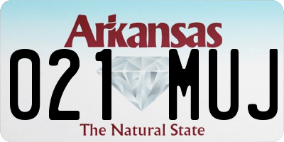 AR license plate 021MUJ