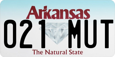 AR license plate 021MUT
