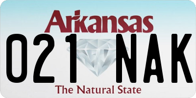 AR license plate 021NAK