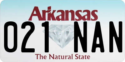AR license plate 021NAN