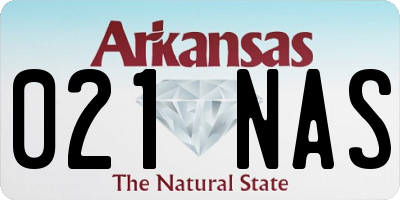 AR license plate 021NAS