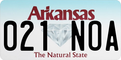AR license plate 021NOA
