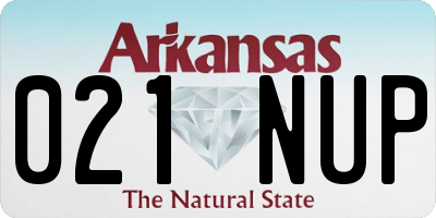 AR license plate 021NUP
