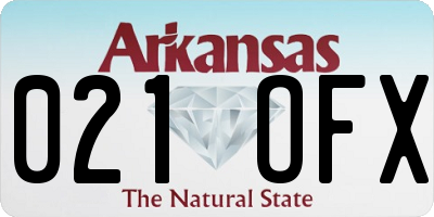 AR license plate 021OFX
