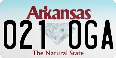AR license plate 021OGA