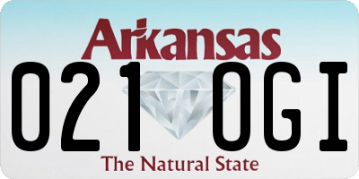 AR license plate 021OGI